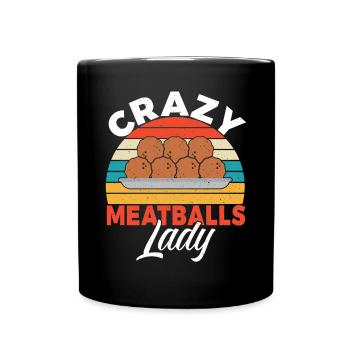 Meatball Lovers Gifts - Tasse einfarbig - Schwarz - Vorne