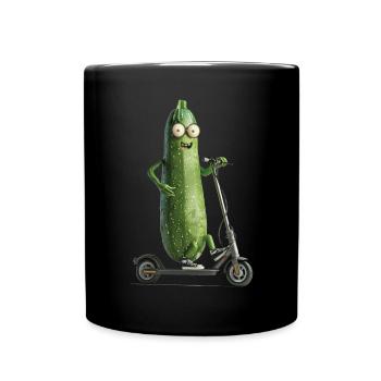 Zucchini Scooter - Full Colour Mug - black - Front