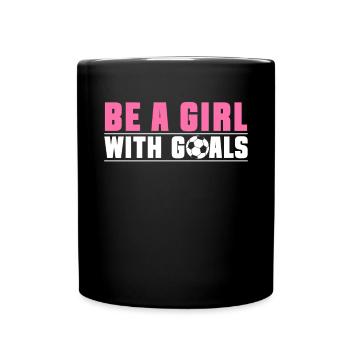 Soccer Girl Teen Soccer Lover Player - Full Colour Mug - black - Front