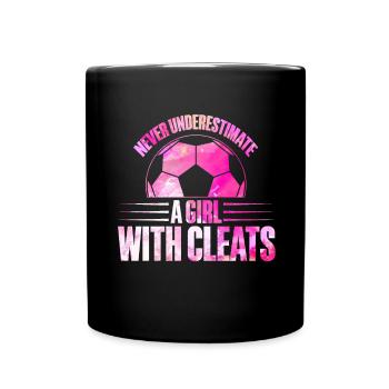 Soccer Girl Teen Soccer Lover Player - Full Colour Mug - black - Front