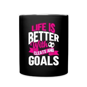Soccer Girl Teen Soccer Lover Player - Full Colour Mug - black - Front