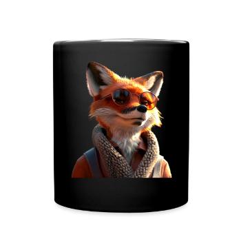 Renard J’aime les renards Renard roux Renard mignon sauvage - Mug uni - noir - Devant