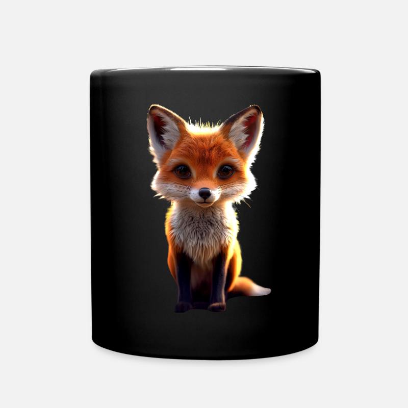 Renard J’aime les renards Renard roux Renard mignon sauvage - Mug uni - noir