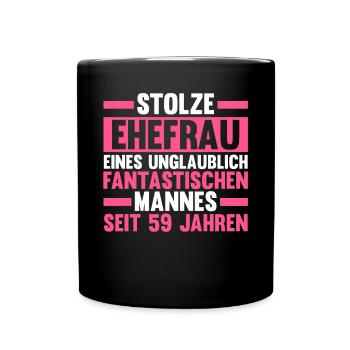 Mariage Mariage de marée 59 ans de mariage - Mug uni - noir - Devant