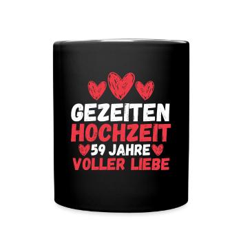 Mariage Mariage de marée 59 ans de mariage - Mug uni - noir - Devant