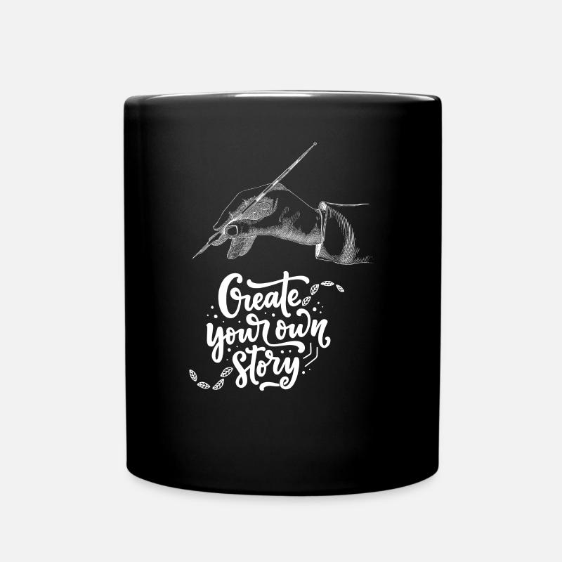 Handillustration mit inspirierender Botschaft - Tasse einfarbig - Schwarz