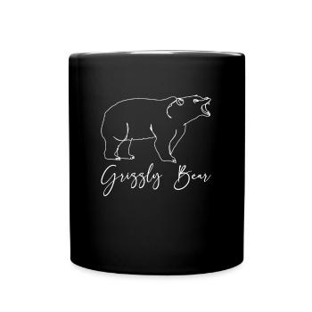 Grizzlybär Braunbär - Tasse einfarbig - Schwarz - Vorne
