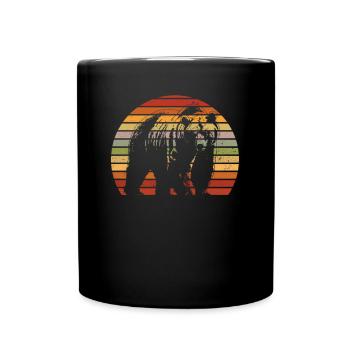 Grizzli Ours brun - Mug uni - noir - Devant