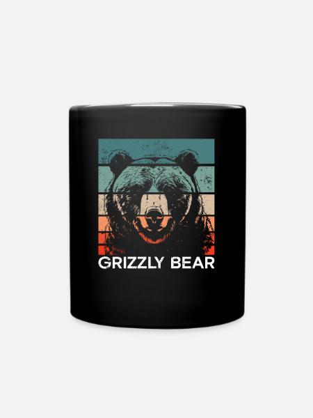 Grizzlybär Braunbär - Tasse einfarbig - Schwarz