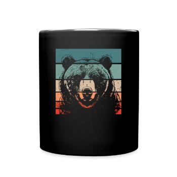 Grizzli Ours brun - Mug uni - noir - Devant