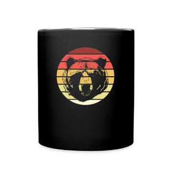 Grizzli Ours brun - Mug uni - noir - Devant