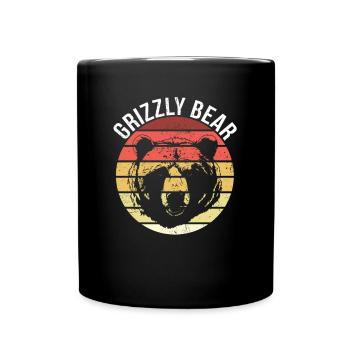 Grizzly Bear Brown Bear - Full Colour Mug - black - Front