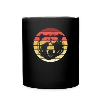 Grizzli Ours brun - Mug uni - noir - Devant