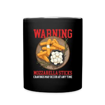 Mozzarella Sticks Cheese Cheese Lover Gift - Full Colour Mug - black - Front