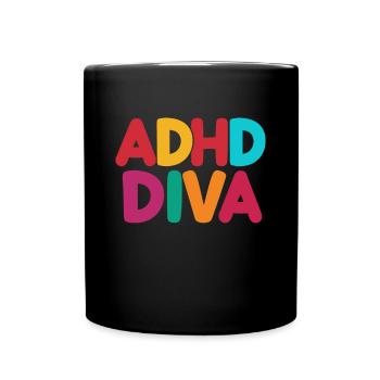 Conception d’humour et de sensibilisation au TDAH - Mug uni - noir - Devant