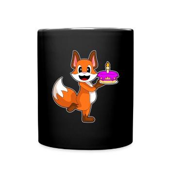 Gâteau d’anniversaire de Fox - Mug uni - noir - Devant