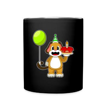 Gâteau d’anniversaire de chien - Mug uni - noir - Devant