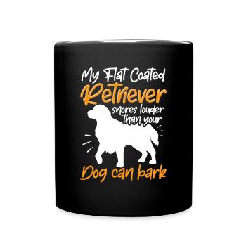 Flat Coated Retriever snores louder - Full Colour Mug - black - Front
