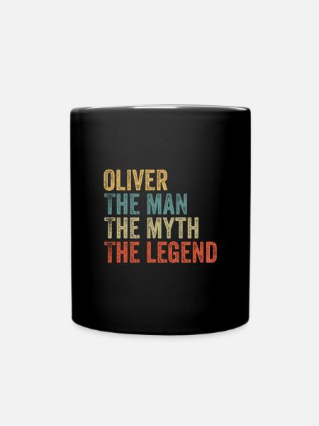 Oliver the man the myth - Tasse einfarbig - Schwarz