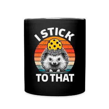 Propriétaire de hérisson Joueur de pickleball Amoureux des animaux - Mug uni - noir - Devant