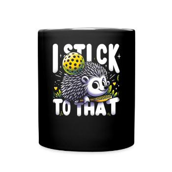 Igelliebhaber Pickleball-spieler-pickleball-outfit - Tasse einfarbig - Schwarz - Vorne