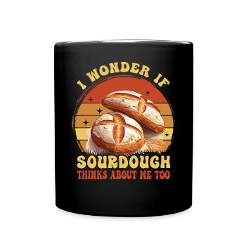 Bakery Baking Lover Sourdough Enthusiast Retro - Full Colour Mug - black - Front
