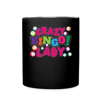 Joueur de bingo Crazy Bingo Lady - Mug uni - noir - Devant