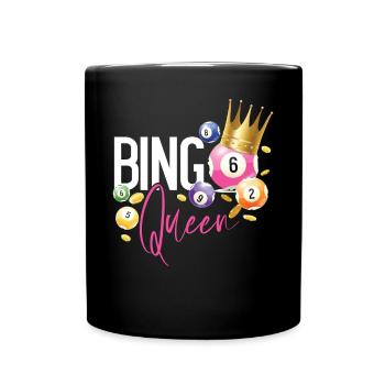 Bingo Player Queen Bingo Queen - Tasse einfarbig - Schwarz - Vorne