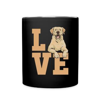 Labrador Retriever jaune - Mug uni - noir - Devant