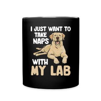 Labrador Retriever jaune - Mug uni - noir - Devant