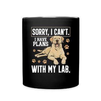 Labrador retriever jaune - Mug uni - noir - Devant