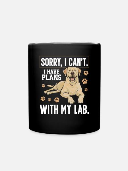 Gelber Labrador Retriever - Tasse einfarbig - Schwarz