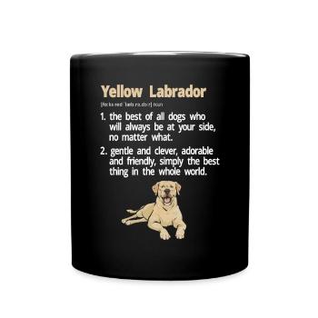 Labrador Retriever jaune - Mug uni - noir - Devant