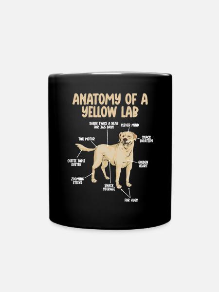 Gelber Labrador Retriever - Tasse einfarbig - Schwarz