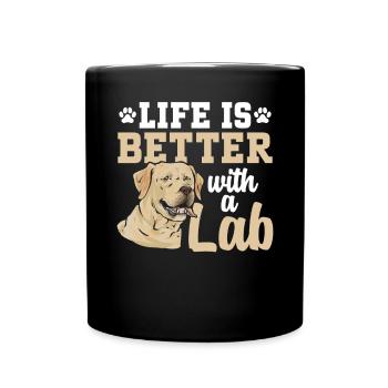 Labrador Retriever jaune - Mug uni - noir - Devant