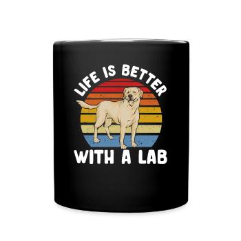 Labrador Retriever jaune - Mug uni - noir - Devant