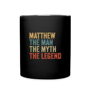 Matthew the man the myth - Full Colour Mug - black - Front