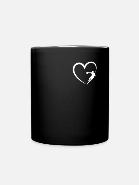 Rugby Heart Rugby - Tasse einfarbig - Schwarz