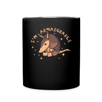 Je suis une amoureuse de la fée rose Cingulata Armodorable - Mug uni - noir - Devant