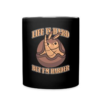 La vie est dure mais je suis plus dure que toi Fée Rose Cingulata - Mug uni - noir - Devant