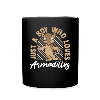 Boy Who Loves Armadillos Pink Fairy - Full Colour Mug - black - Front