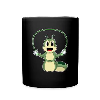 Fitness à la corde à sauter de chenilles - Mug uni - noir - Devant