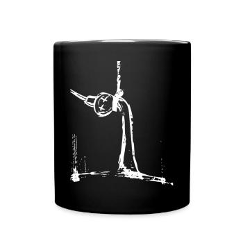 Fernsehturm Hangman - Tasse einfarbig - Schwarz - Vorne