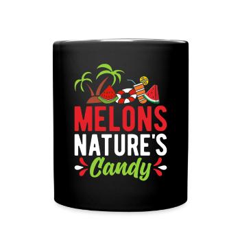 Melon Gift - Tasse einfarbig - Schwarz - Vorne