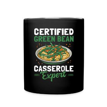 Casserole de haricots verts Casserole de haricots cadeau - Mug uni - noir - Devant