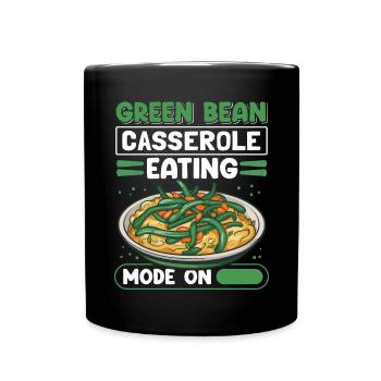 Cadeau de casserole de haricots verts - Mug uni - noir - Devant