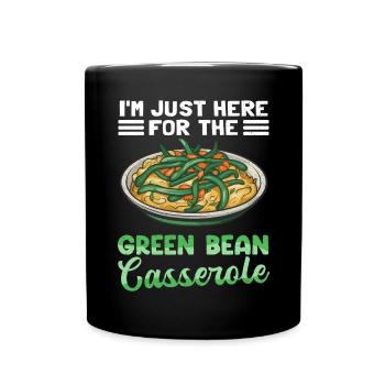 Cadeau de casserole de haricots verts - Mug uni - noir - Devant