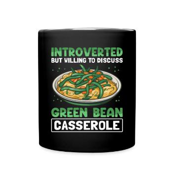 Cadeau de casserole de haricots verts - Mug uni - noir - Devant