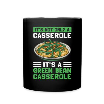 Cadeau de casserole de haricots verts - Mug uni - noir - Devant