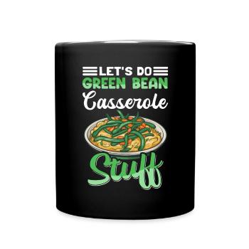 Casserole de haricots verts Casserole de haricots cadeau - Mug uni - noir - Devant